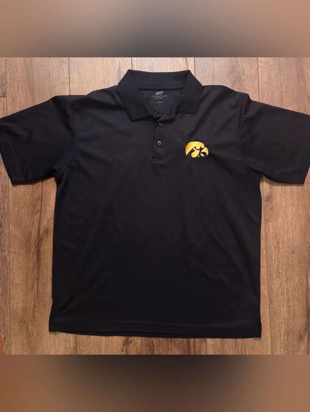Men's Iowa Hawkeyes Black Polo Shirt